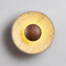 Round Halo Travertine Wall Lamp
