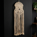 Round Hoop Macrame Bohemian Decor | Decorative Macrame Wall Hanging | 10" x 27.5"