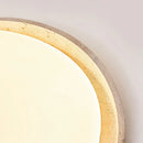 Round Lumen Arc Travertine Ceiling Light
