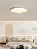 Round Lumen Arc Travertine Ceiling Light