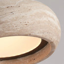 Round Travertine Drum Pendant Lamp