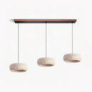 Round Travertine Drum Pendant Lamp
