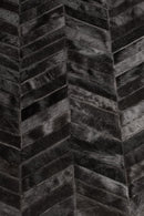 ROUND HERRINGBONE – Large Designer Cowhide Rug