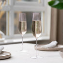 Round Up Dusty Rose Set of 2 Sparkling wine glasses by NUDE USA