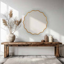 Round Wavy Mirrors - Brass Squiggly Mirror