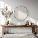 Black Round Wavy Mirrors - Brass Squiggly Mirror