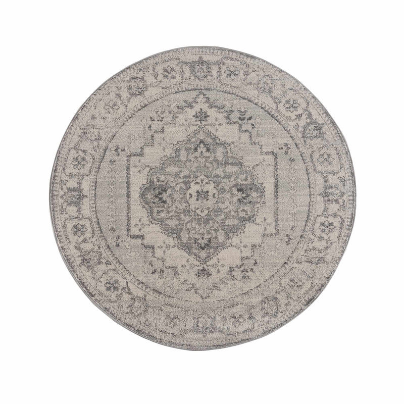 Hauteloom TGS2315 Ivory & Gray Medallion Rug