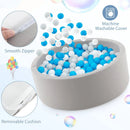 Kiddie Baby Playpen with 200 Ocean Balls and Storage Bag-Gray by LJGDeals
