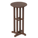 21.5 Inch Round Bar Table Patio HDPE Bar Height Dining Table with Slatted Tabletop by LJGDeals