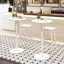 Round Bistro Table 40 Inch Bar Height Tall Coffee Cocktail Table by LJGDeals