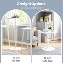 Round Bistro Table 40 Inch Bar Height Tall Coffee Cocktail Table by LJGDeals