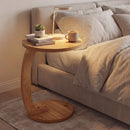 24 Inch Round C-shaped Side Table with Thickened Top and Sturdy Base by LJGDeals