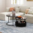 Round Coffee Table Set of 2 by DirectDeals