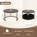 Round Coffee Table Set of 2 by DirectDeals