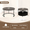 Round Coffee Table Set of 2 by LJGDeals