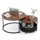 Round Coffee Table Set of 2 by DirectDeals