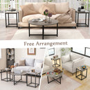 3-Piece Coffee Table Set Round Coffee Table and 2PCS Square End Tables by LJGDeals