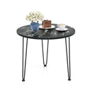 Round Coffee Table with Thickened Tabletop and Metal Tripod Legs by LJGDeals