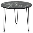 Round Coffee Table with Thickened Tabletop and Metal Tripod Legs by LJGDeals