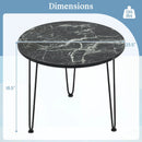 Round Coffee Table with Thickened Tabletop and Metal Tripod Legs by LJGDeals