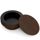 Round Coffee Table with Storage Modern Wooden Drum Coffee Table with Hidden Compartment by LJGDeals