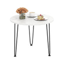 Round Coffee Table with Thickened Tabletop and Metal Tripod Legs by LJGDeals