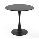 31.5 Inch Round Dining Table with Anti-Slip PP Ring-Black by LJGDeals