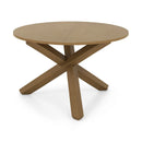47 Inches Round Dining Table with Solid Acacia Wood Legs for 4-6 Person-Natural by LJGDeals