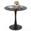 31.5 Inch Round Dining Table with Anti-Slip PP Ring-Black by LJGDeals