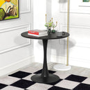 31.5 Inch Round Dining Table with Anti-Slip PP Ring-Black by LJGDeals