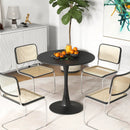 31.5 Inch Round Dining Table with Anti-Slip PP Ring-Black by LJGDeals