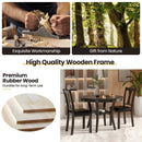 5-Piece Round Dining Table Set Wooden Kitchen Modern Table and 4 Chairs by LJGDeals