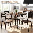 Round Dining Table for 4-6 with Storage Shelf and Metal Legs by DirectDeals