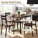 Round Dining Table for 4-6 with Storage Shelf and Metal Legs by LJGDeals