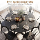 Round Dining Table for 4-6 with Storage Shelf and Metal Legs by DirectDeals