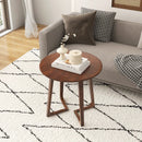 24 Inch Round End Table with Adjustable Foot Pads Natural by LJGDeals