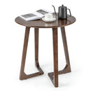 24 Inch Round End Table with Adjustable Foot Pads Natural by LJGDeals