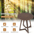 24 Inch Round End Table with Adjustable Foot Pads Natural by LJGDeals