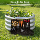 Round Galvanized Raised Garden Bed with Open-Ended Base by LJGDeals