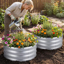 Round Galvanized Raised Garden Bed with Open-Ended Base by DirectDeals