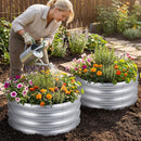 Round Galvanized Raised Garden Bed with Open-Ended Base by LJGDeals