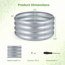 Round Galvanized Raised Garden Bed with Open-Ended Base by LJGDeals