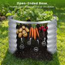 Round Galvanized Raised Garden Bed with Open-Ended Base by DirectDeals