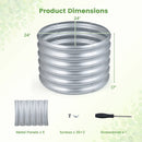 Round Galvanized Raised Garden Bed with Open-Ended Base by DirectDeals