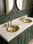 Round Sink - Round Hammered Brass Sink
