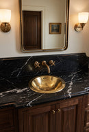 Round Sink - Round Hammered Brass Sink