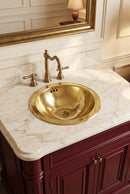 Round Sink - Round Hammered Brass Sink
