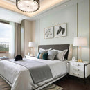 Round Metal Glass Table Lamp