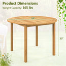 4-Person Large Round Outdoor Dining Table by LJGDeals