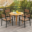 4-Person Large Round Outdoor Dining Table by LJGDeals